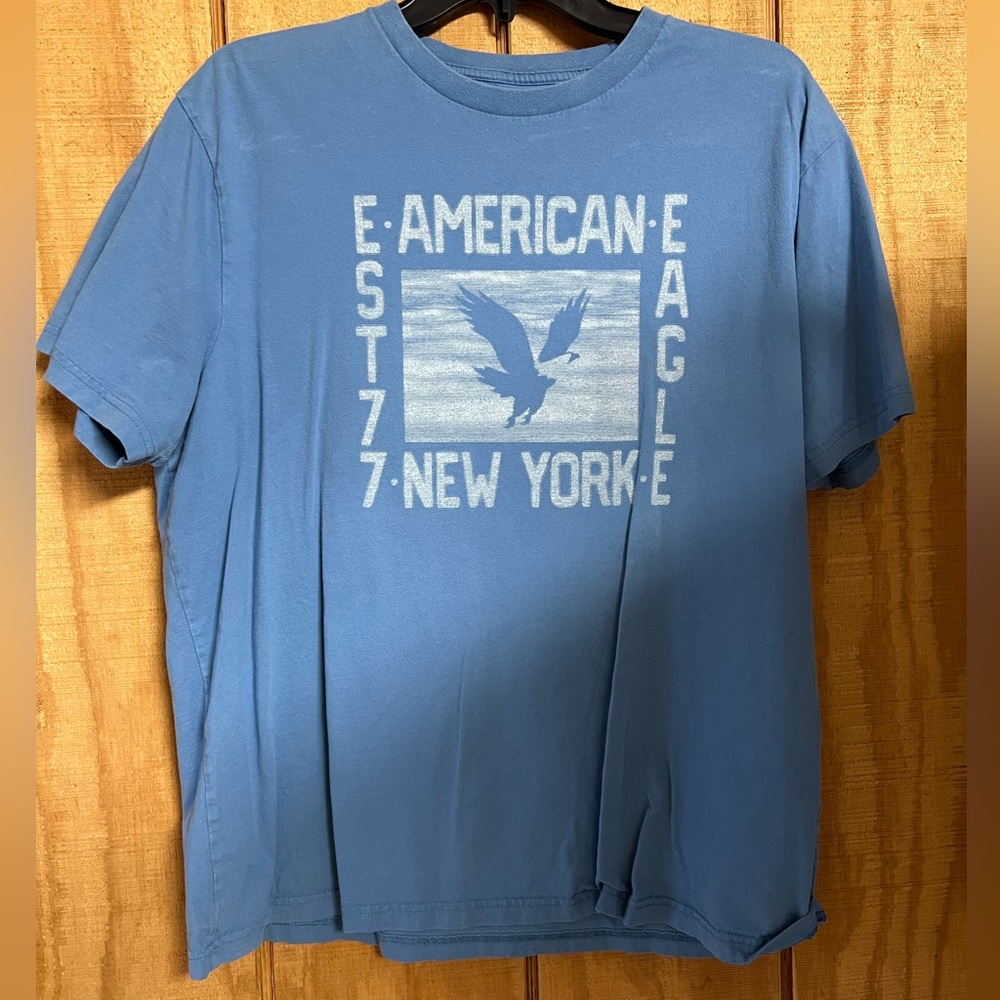 American Eagle Outfitters Blue Graphic Tee